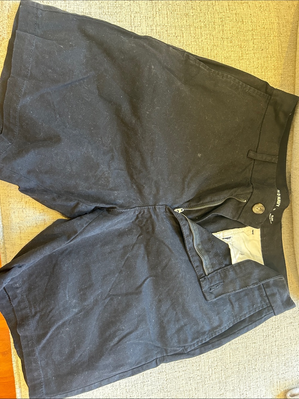 Navy Cotton Casual Shorts